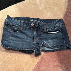 Forever 21 Blue Cut-Off Jean Shorts